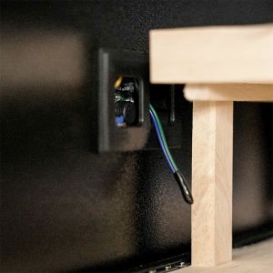 Precise Temperature Controlled Red Solid Wood Wine Cooler With Locker