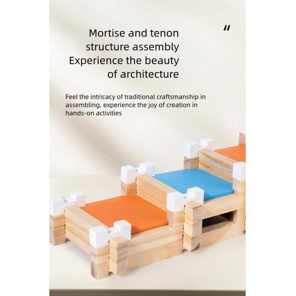 Creative Wooden Colorful Building Blocks Game Early Education Enlightenment Building Toy Educational Engineering Training Toy