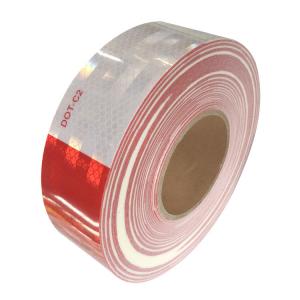 China White And Red Clear Reflective Tape On Truck Mud Flaps 50mmx45.72m wholesale