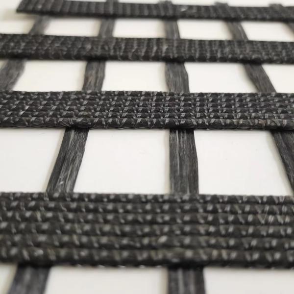 Biaxial Geogrid Woven Coated Polyester Geogrid Highway construction basal reinforcement