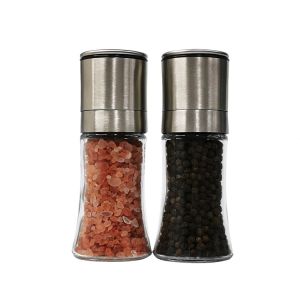 China Stainless Steel Spice 129mm 151g 80ml Salt Pepper Grinder wholesale