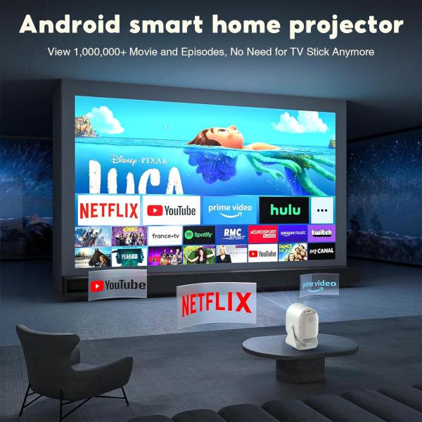 C1 Freestyle HD Mini Portable Projector Android 11.0 Xiaoming Video Movie Projector