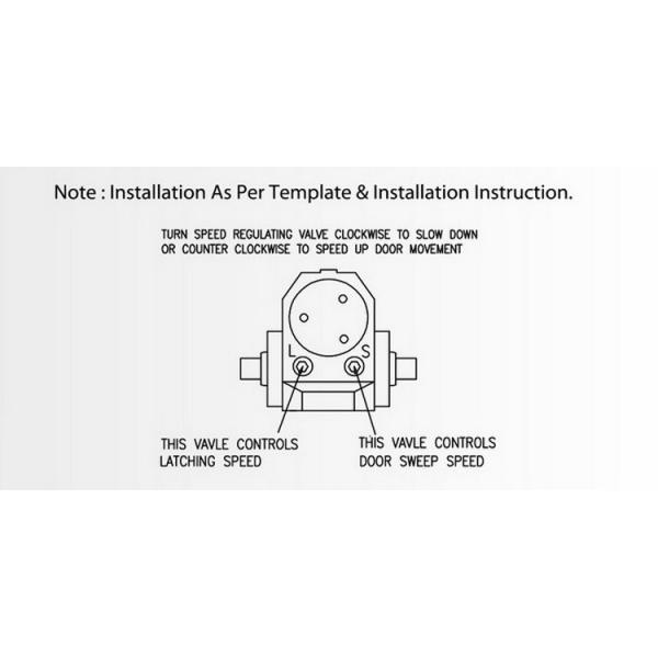 Industrial Surface Mounted UL Door Closer D4016 High Lubricity Adjustable Speeds