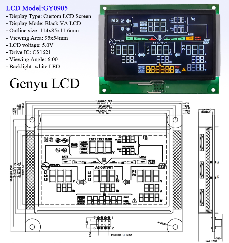 Backlight Optional Colors 16 Segment TN LCD 14 Segment Large 7 Segment LCD Display Digit HTN STN Monochrome Display