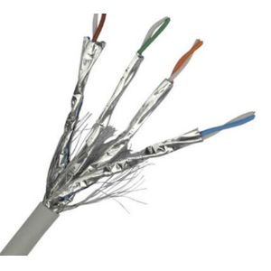 PVC Jacket Ethernet Cat7 Lan Cable HDPE Insulation Bare Copper