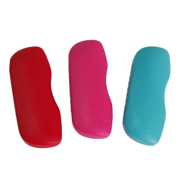 Colorful PU Leather Iron Hard Shell Eyeglass Case For Optical Eyewear