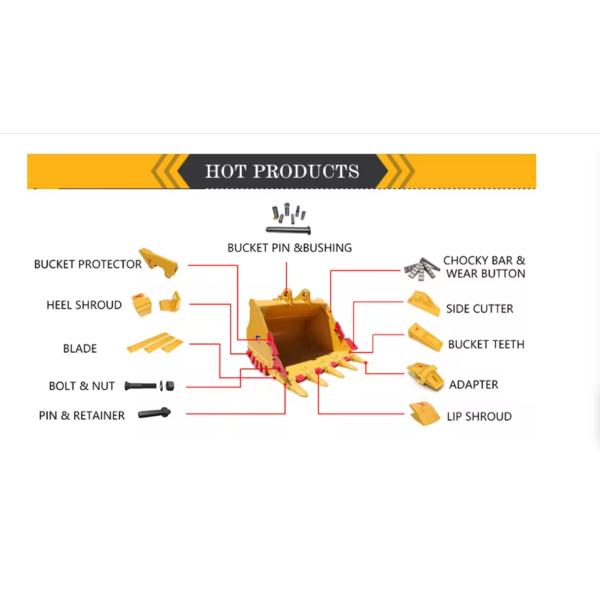 1u3352 330 Excavator Ripper Rock Bucket Teeth And Adapter 6y5230 7y8338 9n4352 9w8452 J350 J450 Pc60