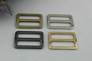 China High end zinc alloy 32 mm light gold metal adjustable slide buckles for handbags wholesale