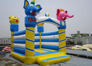 China PVC Tarpaulin Castle Type Inflatable Elephant Castle / Jumping Bouncy Castle For Kids wholesale