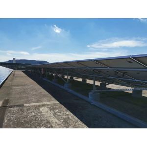 China HDG Steel Ballasted Solar Mounting Systems Photovoltaic Flat Roof Racking wholesale