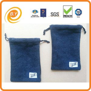 Buy cheap 280gsm 12cm Drawstring Pouch Bags Microfiber For Mobile Phone Sunglasses TUV from wholesalers