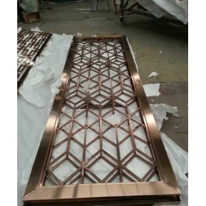 Buy cheap Interior Decor Gold Partition Panels Room Divider Screen Laser Cut Decorative from wholesalers