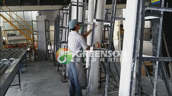 Building Material Gypsum Plaster Cornice Production Line Machinery 42-150 M For
