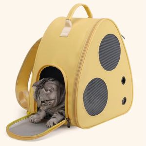 China PU Pet Carrier Bag Luxury Airline Approved Cat Backpack With Window wholesale