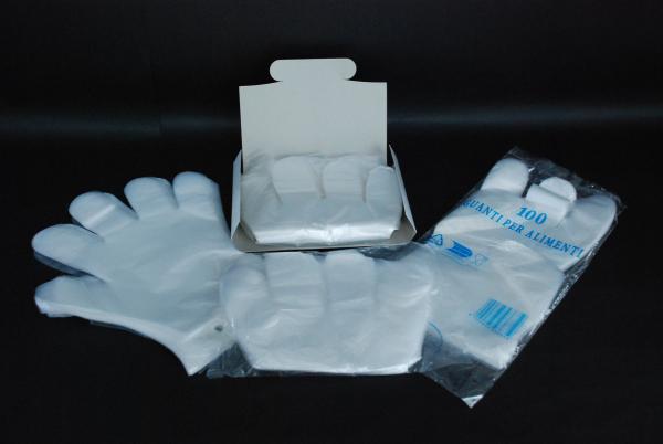 Quality Food Safe Plastic Kitchen Gloves , Clear Disposable Food Prep Gloves for sale