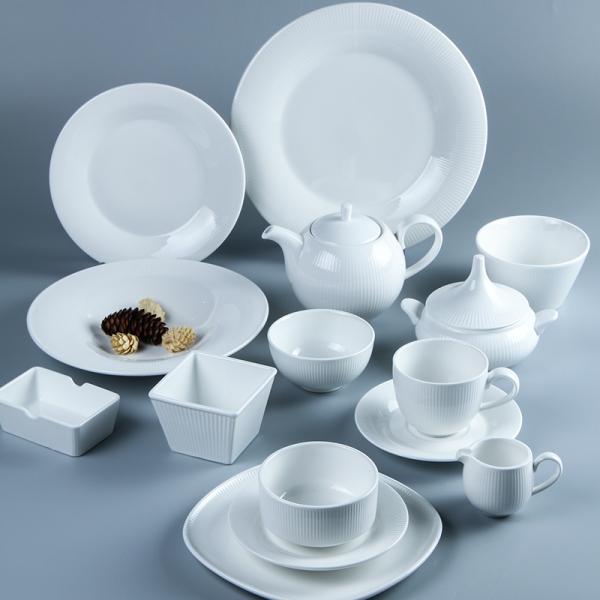 Lead Free 210ml Soup Ceramic Bowl Set With Saucers