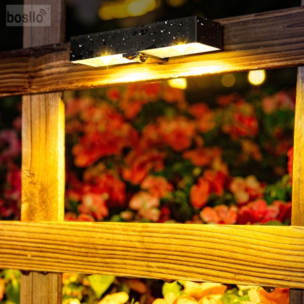 Wall Mounted Solar Garden Lights , Solar Powered LED Wall Light with 6000K White Light