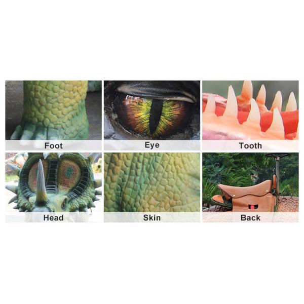 Kiddie Walking Dinosaur Rides , Realistic Animatronic Dinosaur Toy Car