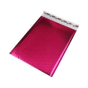 China Antistatic Metallic Pink Bubble Mailers , Bubble Wrap Bags 135x210 #-AC on sale