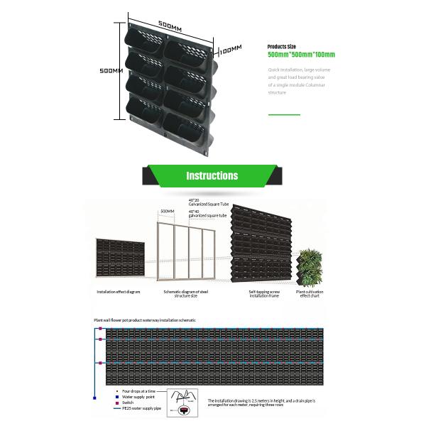 Vertical Garden Flower Pot Planter Set Propagator Kits for Everyday Vertical Planting