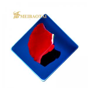 China SS304 201 0.8mm Blue Mirror Coloured Stainless Steel Sheet Decoration Plate wholesale