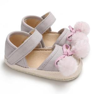 China High quality infant sandals soft sole shoes summer sandal shoe for baby girls 2019 with Cute cotton ball on sale