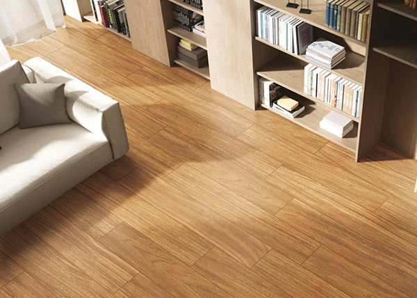 Brown Color Timber Ceramic Floor Tiles 200 X 1200 Mm For Floor And Wall