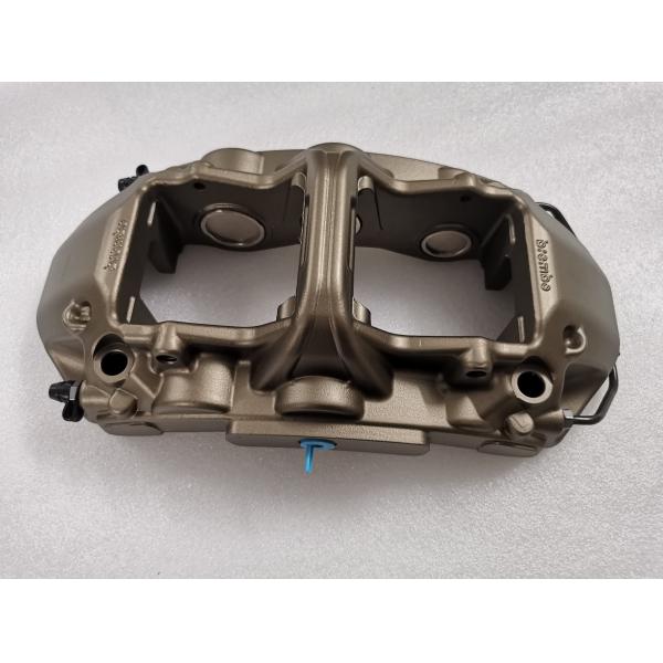 6 Position Car Brake Caliper GT6 Matte Gray Green Logo Customized