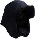 Black Mens Waterproof Winter Hats , Faux Fur Ski Warm Winter Hats With Ear Flaps
