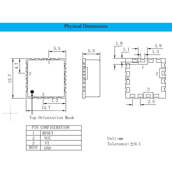 3195-3225MHz Frequency Range INNOTION YSGM31953225A 10dBm Integrated Circuits IC Chip for Coaxial Resonator Oscillator Surface Mount Module