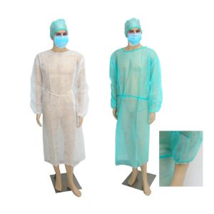 China Blue Disposable Surgical Isolation Gown with PP PE Material on sale