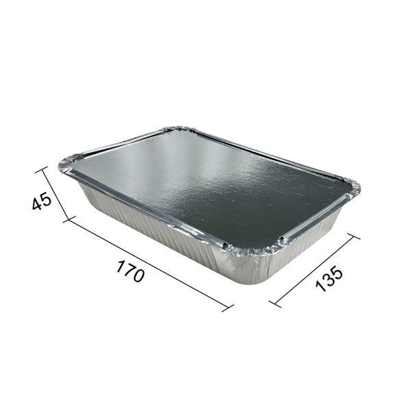 Disposable Take Out Food Container with Paper Lid and Food Grade Aluminum Foil