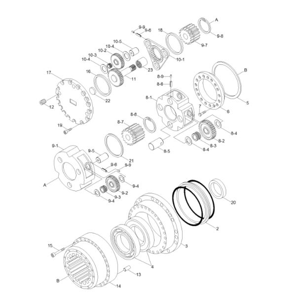XKAQ-00400 XKAQ-00197 R305 Planet Carrier Gear R305-7 DH320 SY285C-8