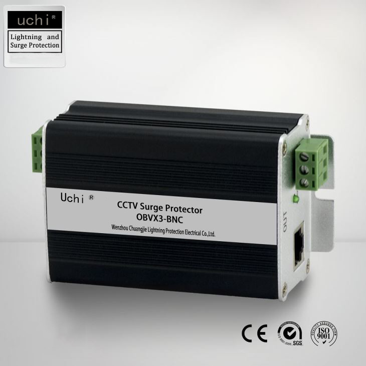 China Uc 8Vdc CCTV Lightning Arrester , Security Camera Surge Protector CE Approved on sale
