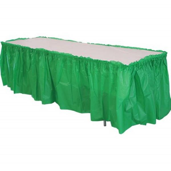 Plastic Ruffled Table Skirt For Wedding / Conference / Corporate Events