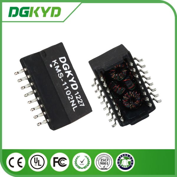 Customized Safety 1500V AC Ethernet Transformer SMD 16 PIN 100BASE Filter
