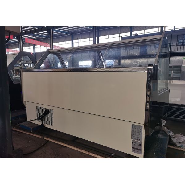 1955mm Standard Meat Curved Display Counter Chiller Plug In Type