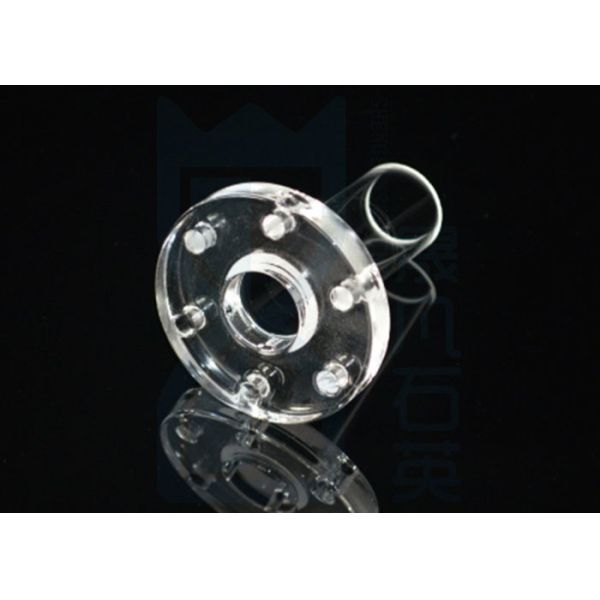 ISO9001 1100℃ Sio2 Quartz Tube Flange