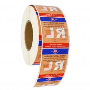 China 40mm Patterned Vinyl Sticker Roll Pharmaceutical Colorful Adhesive Label on sale
