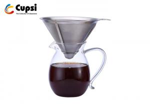 Hand Brew Pour Over Coffee Mug 500ml Borosilicate Glass Economical Eco Friendly