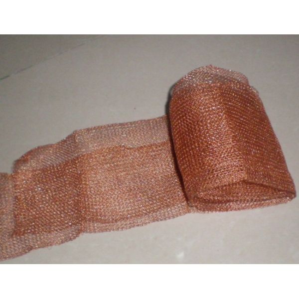 99.9% Copper Knitted Mesh Corrugate Roll Stainless Steel For Protecting Garden Plants