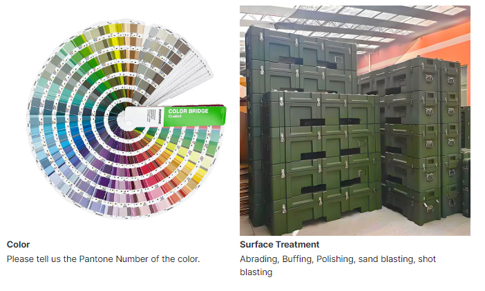 Industrial Outdoor Military Box Rotomolded Green Plastic Storage Cases