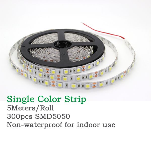 12V 24V 5050 300 leds 60 leds/m flexible led strip RGB with remote controller power supply