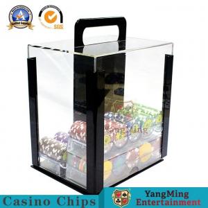 China Custom Size 1000 pcs 40mm Poker Chips Case Clear Acrylic Poker Chip Carrier Box wholesale