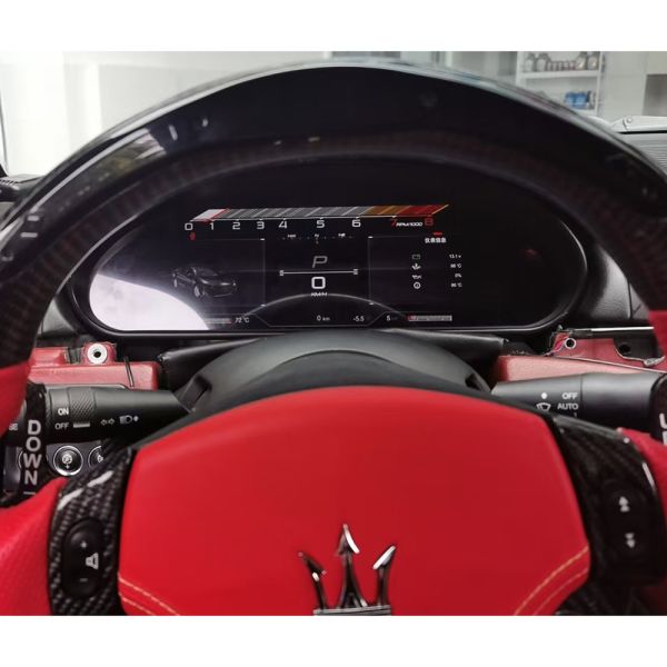 Maserati GT Car Dashboard Gauges LCD Instrument Panel Linux Speedometer 12.3 Inch