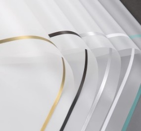 Simplified style matte paper border with high-end floral packaging paper