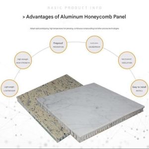 Villa Exterior Cladding Marble Aluminium Composite Panel Honeycomb Fireproof
