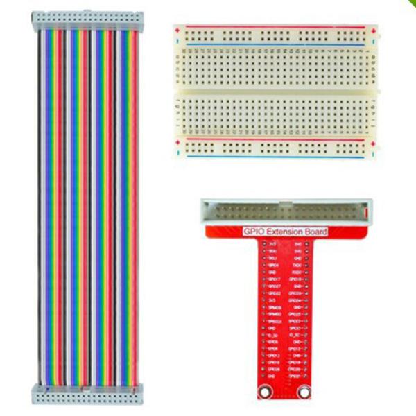 Quality GPIO Extension Board v2.2 26 Pin Flat Ribbon Cable 400 Points Breadboard Learning kit for Raspberry Pi for sale