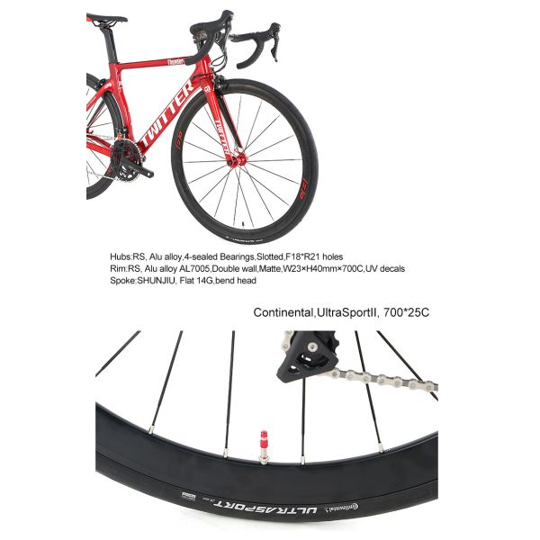 RETROSPEC 2 Speed Front Derailleur Road Bike Carbon Fiber Frame Racing Bicycle 700c for Men 22 Speed Gross Weight 14KG