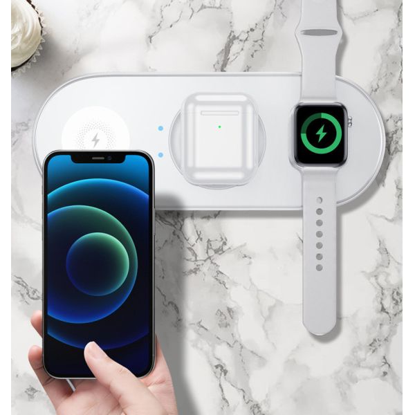 Folding Multi Port Wireless Charger For Apple Phone Headset Iwatch Charging